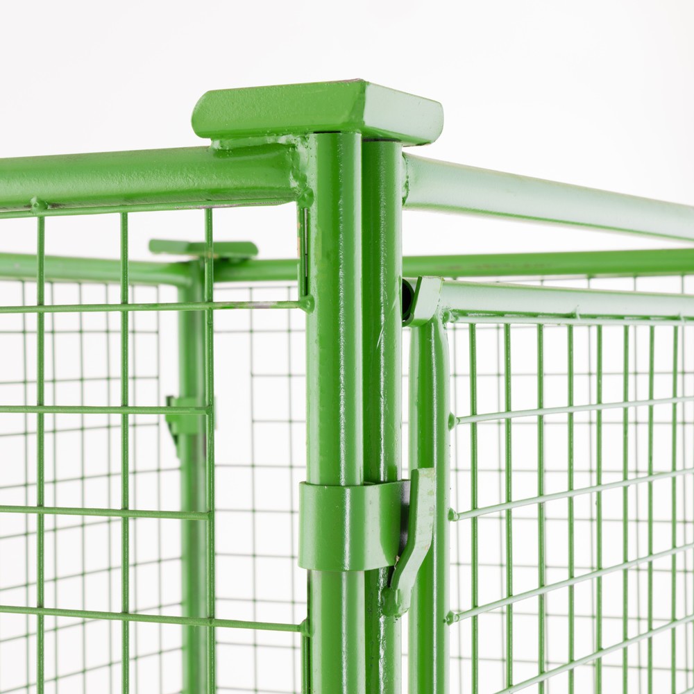 Numéro de l'image du produit 5: Rehausse de palette BASIC avec clapet, mailles 50 x 50 mm, H x l x P 1 600 x 1 200 x 800 mm, vert mai