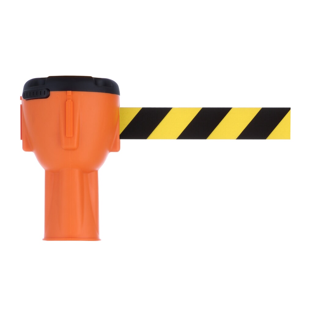 Illustration du produit: Réhausseur de cône de signalisation RS-GUIDESYSTEMS® SK 900, longueur 9 m, boîtier orange, sangle noir/jaune
