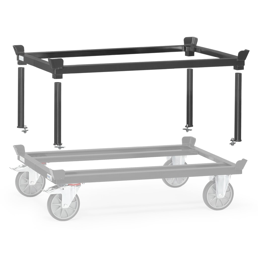 N° de l'image du produit 4 : Rehausseur pour rouleur de palettes fetra®, HxlxP 370 x 1.210 x 810 mm, gris anthracite