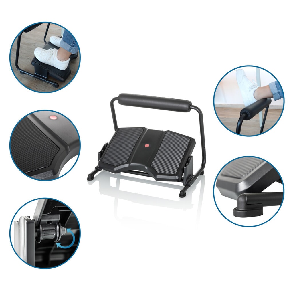 Repose-pieds hjh OFFICE PODI F avec repose-jambes plastique, noir N° de l'image du produit 9 : Repose-pieds hjh OFFICE PODI F avec repose-jambes plastique, noir