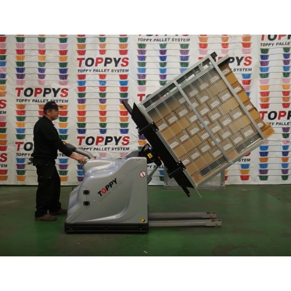 Numéro de l'image du produit 2: Retourneur de palettes mobile, ouverture 760 - 1 620 mm, capacité de charge 1 000 kg