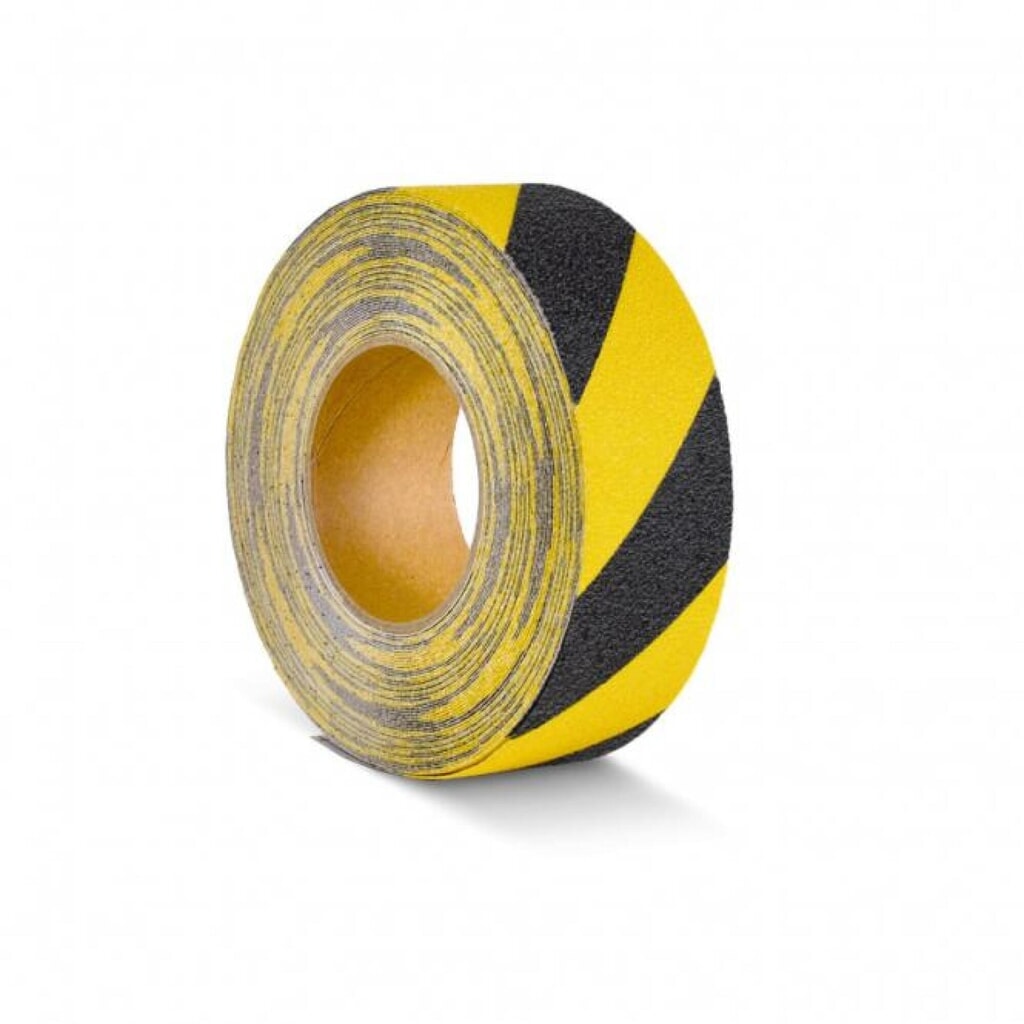 Revêtement antidérapant m2™, déformable, rouleau, largeur 50 mm, noir-jaune Illustration du produit: Revêtement antidérapant m2™, déformable, rouleau, largeur 50 mm, noir-jaune