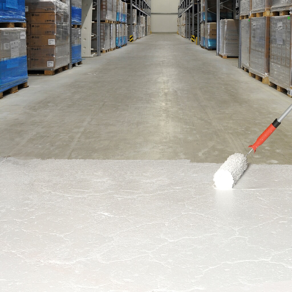 Illustration du produit: Revêtement pour hangars PROline-paint Antidérapant, 5 l, très faible granularité, RAL 7030 gris pierre