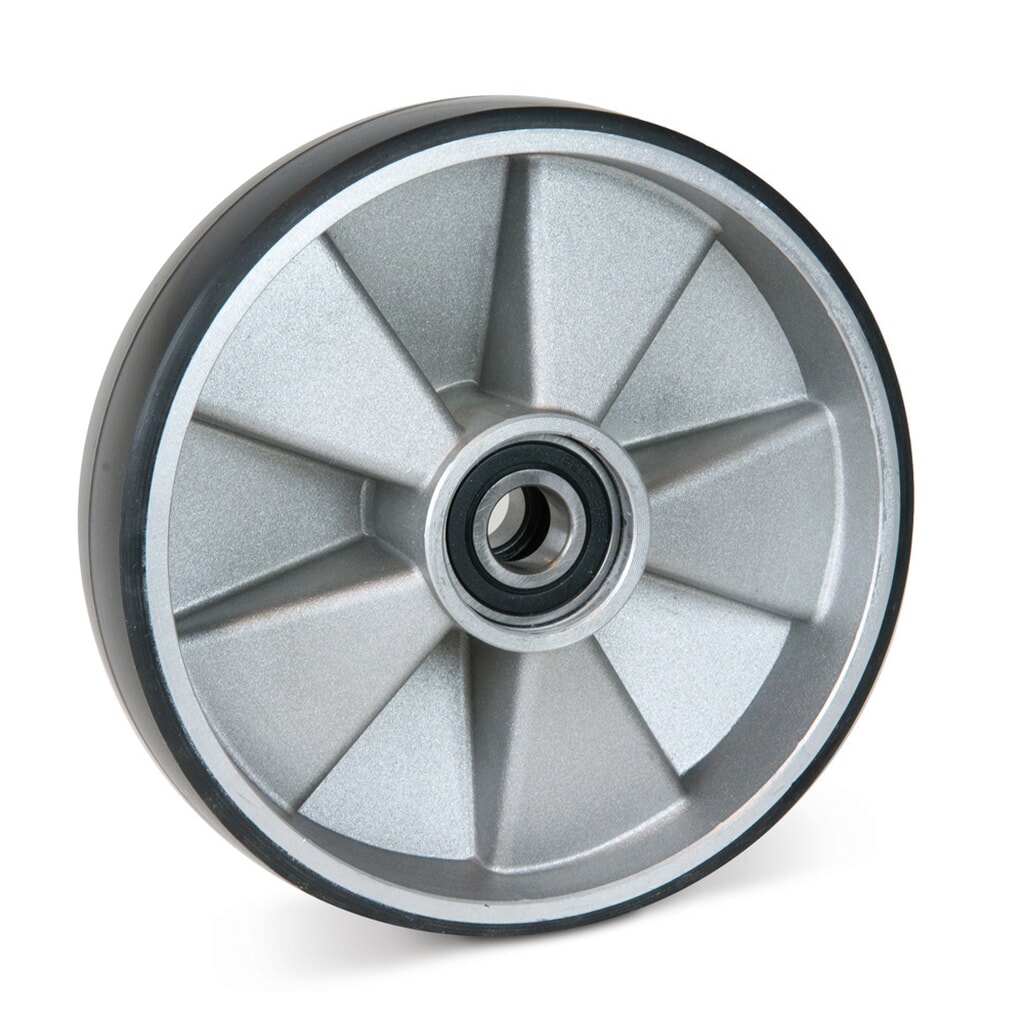 Volant PU pour Transpalette manuel Ameise® type ACY20/25, Delta 26/30, SLT10, année à partir de '09, Ø 200 mm, noir Illustration du produit: Volant PU pour Transpalette manuel Ameise® type ACY20/25, Delta 26/30, SLT10, année à partir de '09, Ø 200 mm, noir