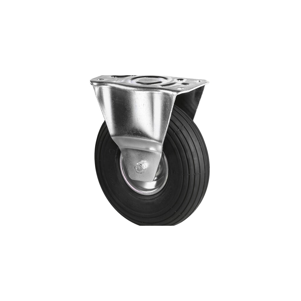 Roue gonflable roue fixe, profil rainuré, palier à rouleaux, Ø x largeur 200 x 50 mm, capacité de charge 75 kg Illustration du produit: Roue gonflable roue fixe, profil rainuré, palier à rouleaux, Ø x largeur 200 x 50 mm, capacité de charge 75 kg
