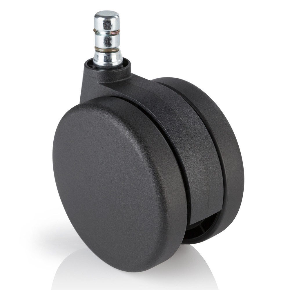 N° de l'image du produit 1 : 5x roulettes pour moquette hjh OFFICE ROLO No Noise 11mm / 75mm roulettes de chaise de bureau pour moquette, (lot de 5)