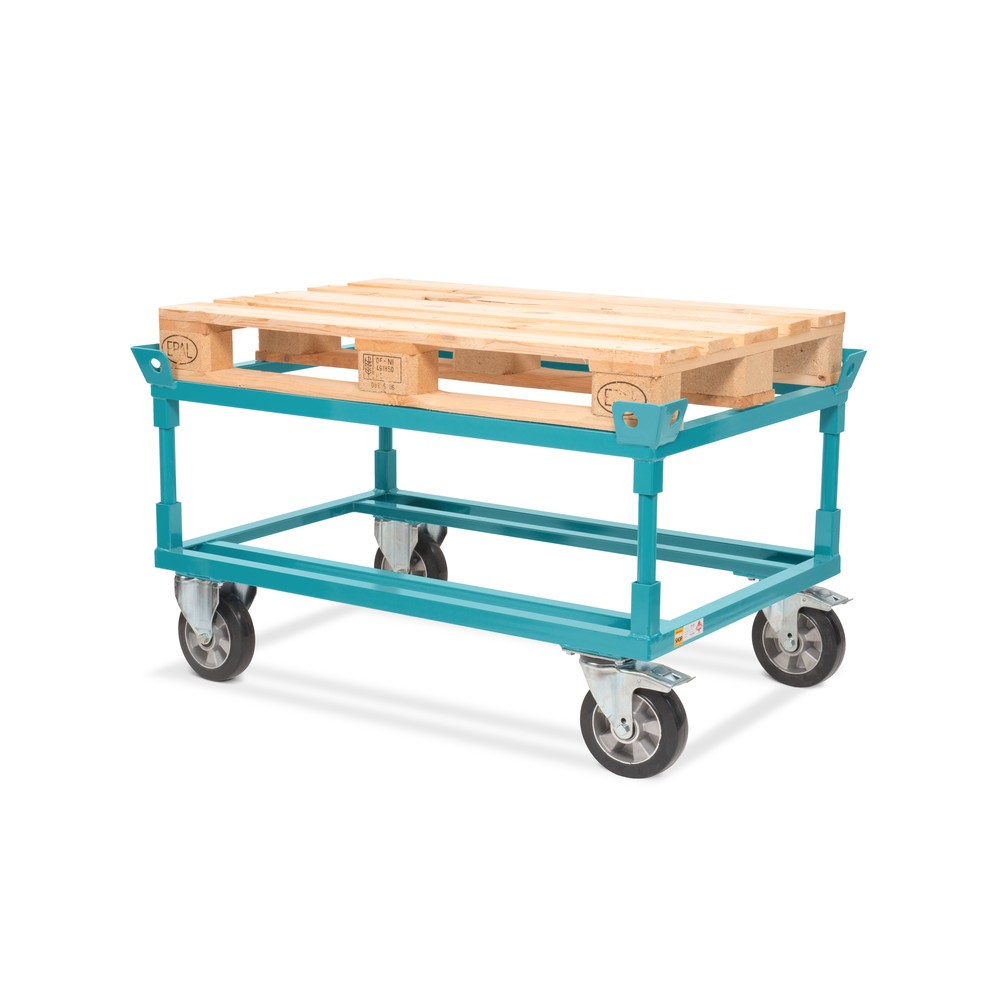 Numéro de l'image du produit 3: Rouleur Ameise®, avec butées d’angle de blocage des palettes, hauteur de chargement 650 mm,- Pneus pleins souples
