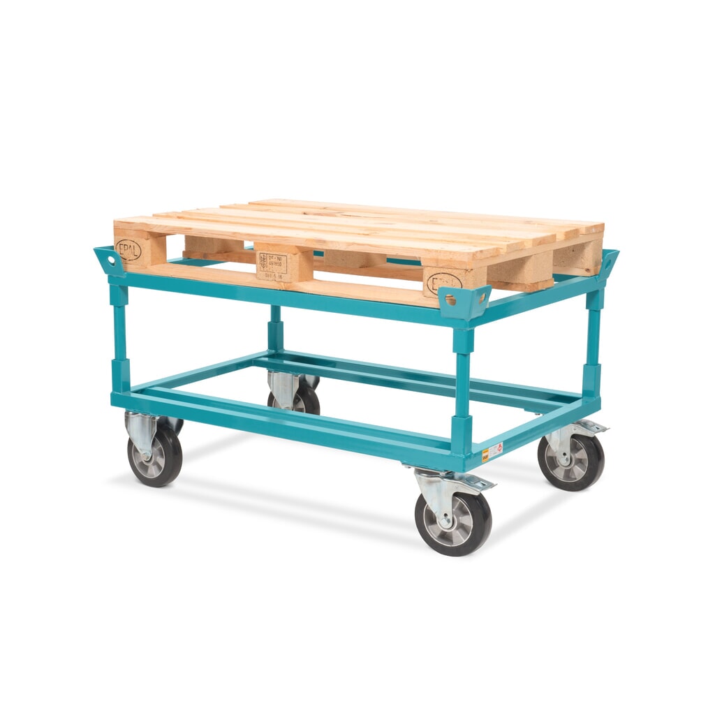 Rouleur Ameise®, avec butées d’angle de blocage des palettes, hauteur de chargement 650 mm,- Pneus pleins souples N° de l'image du produit 4 : Rouleur Ameise®, avec butées d’angle de blocage des palettes, hauteur de chargement 650 mm,- Pneus pleins souples
