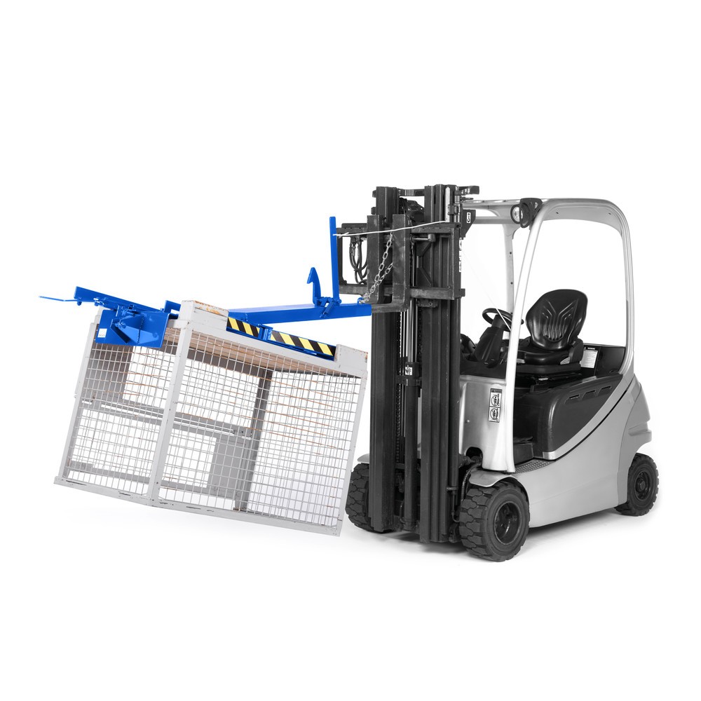 Numéro de l'image du produit 2: RR-Industrietechnik® Retourneur de caisses grillagées type RGW, capacité de charge 450 kg, RAL 5010 bleu gentiane