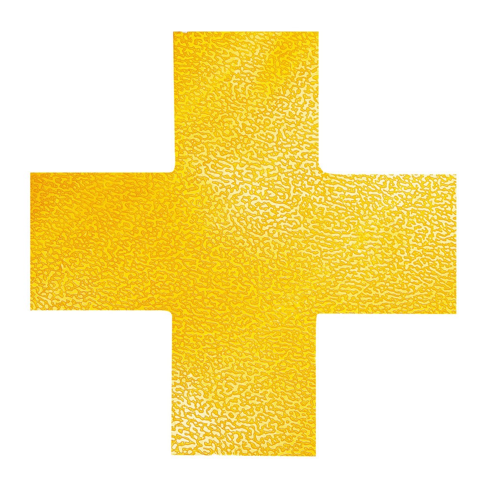 Numéro de l'image du produit 1: Ruban de marquage au sol DURABLE croix, Lxl 150 x 150 mm, épaisseur 0,7 mm, 5 paquets de 10 autocollants/UV