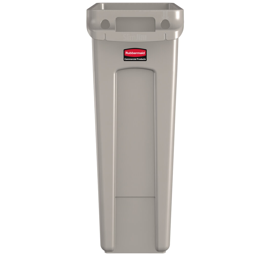 Rubbermaid® Collecteur de matériaux Slim Jim, avec fentes d'aération, beige, 87 litres N° de l'image du produit 2 : Rubbermaid® Collecteur de matériaux Slim Jim, avec fentes d'aération, beige, 87 litres
