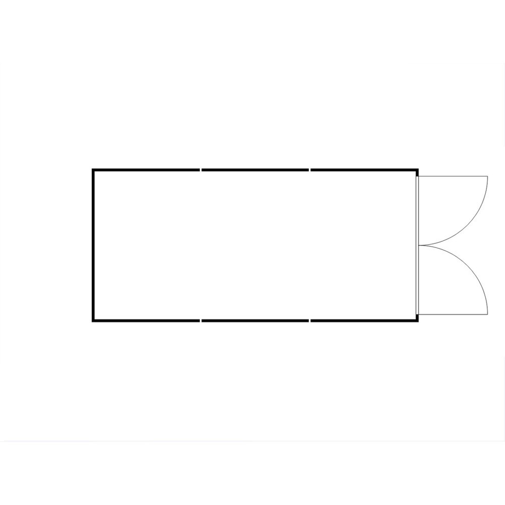 Numéro de l'image du produit 2: Combinaison de conteneurs pour substances dangereuses SAFE Tank 3000 WGK, isolés, prémontés, revêtement plastique RAL 9002, dimensions extérieures 3 050x6 520x2 560 mm, porte à doubles battants, au centre du côté avant, surface de stockage