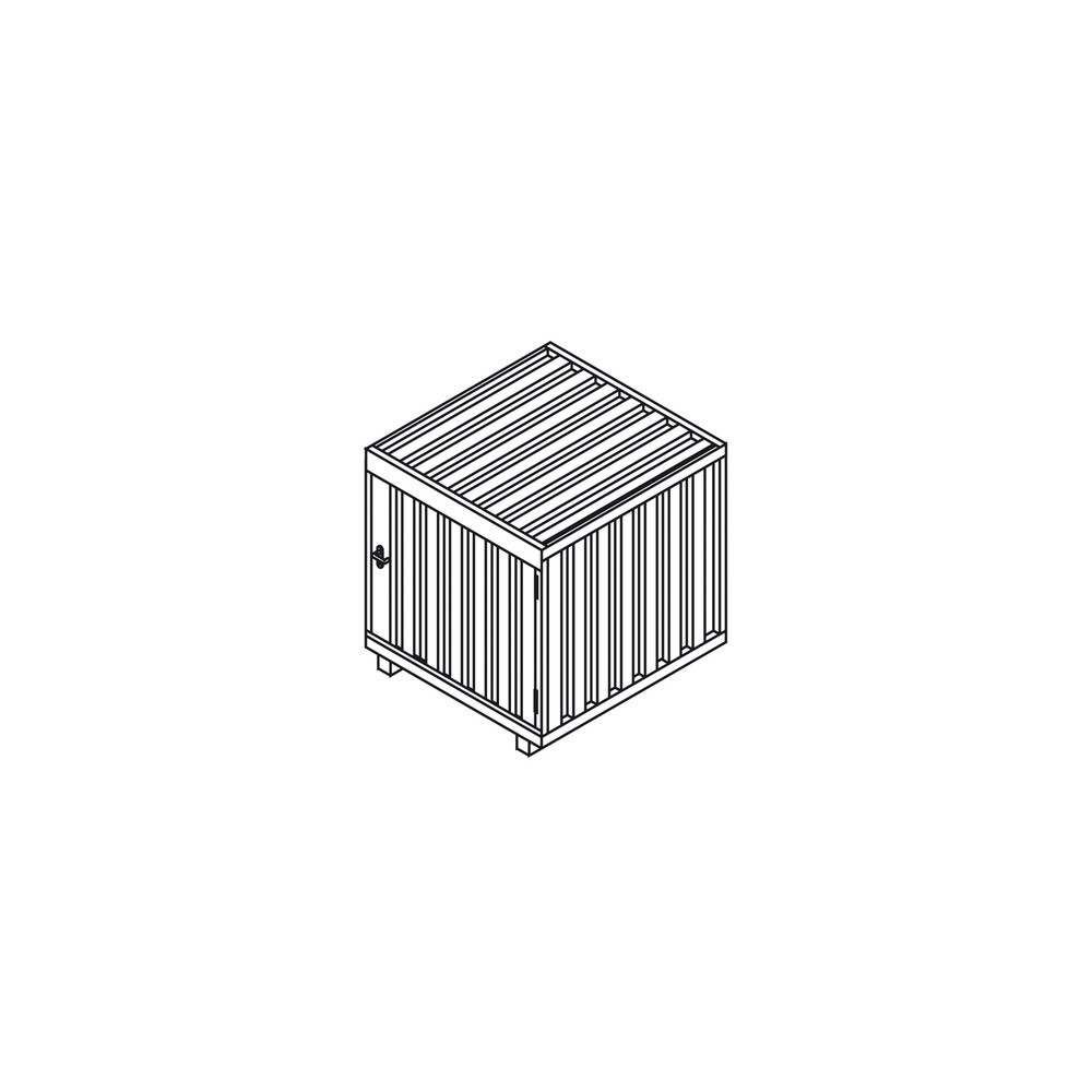 Numéro de l'image du produit 2: SAFE Entrepôt de bouteilles de gaz GB 2,galvanisé, monté, avec étagère grillagée, pour 14 bouteilles de gaz de 33 kg chacune