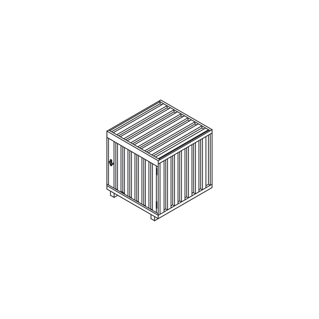N° de l'image du produit 2 : SAFE Entrepôt de bouteilles de gaz GB 2,galvanisé, monté, avec étagère grillagée, pour 14 bouteilles de gaz de 33 kg chacune