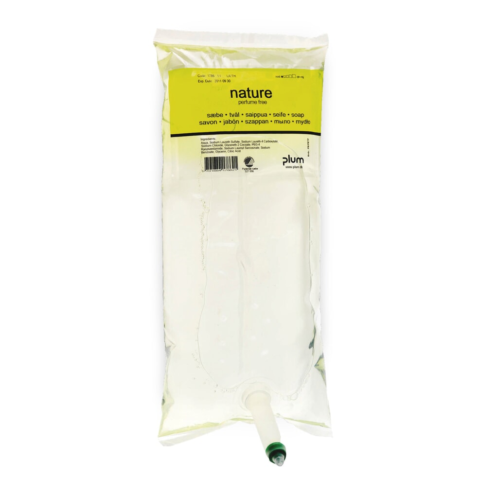 Savon-crème plum nature, 1 000 ml sachet PE Illustration du produit: Savon-crème plum nature, 1 000 ml sachet PE