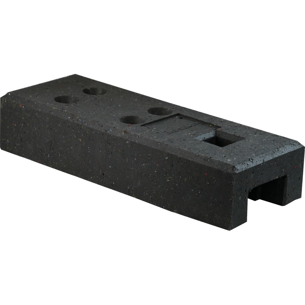 Schake Pied de clôture de chantier, plastique recyclé, 4 trous + 1 puits, 26 kg Illustration du produit: Schake Pied de clôture de chantier, plastique recyclé, 4 trous + 1 puits, 26 kg