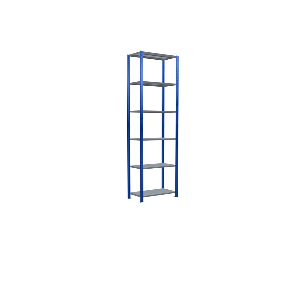 Numéro de l'image du produit 2: SCHULTE Rayonnage à tablettes, bleu gentiane / galvanisé, charge par tablette 150 kg, HxlxP 2 500 x 810 x 436 mm