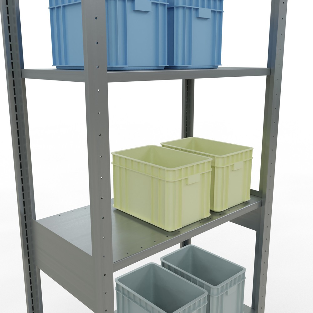 Numéro de l'image du produit 3: SCHULTE Rayonnage à tablettes galvanisé, charge par tablette 150 kg, HxlxP 2 500 x 810 x 436 mm