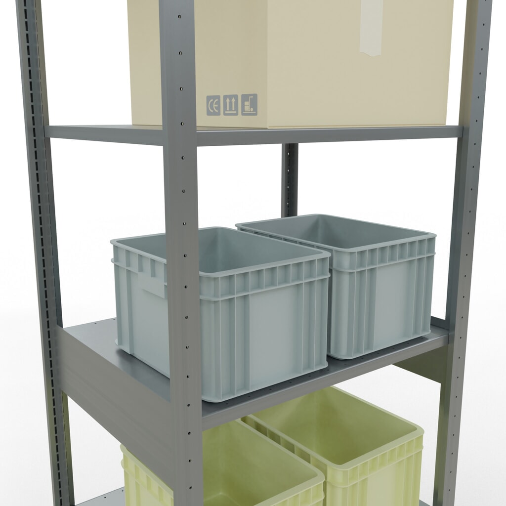 N° de l'image du produit 3 : SCHULTE Rayonnage à tablettes galvanisé, charge par tablette 150 kg, HxlxP 2 500 x 810 x 636 mm
