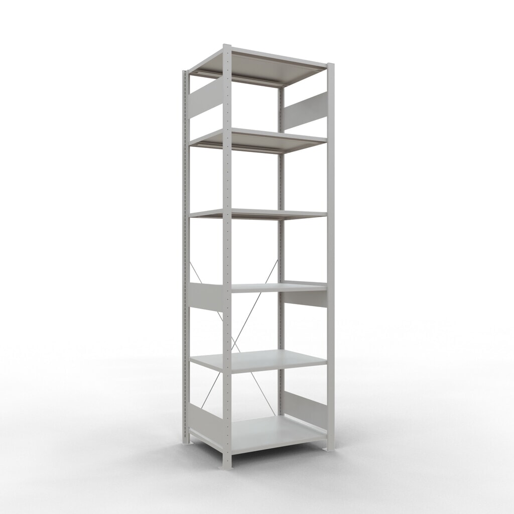 Illustration du produit: SCHULTE Rayonnage à tablettes gris clair, charge par tablette 150 kg, HxlxP 2 500 x 810 x 636 mm