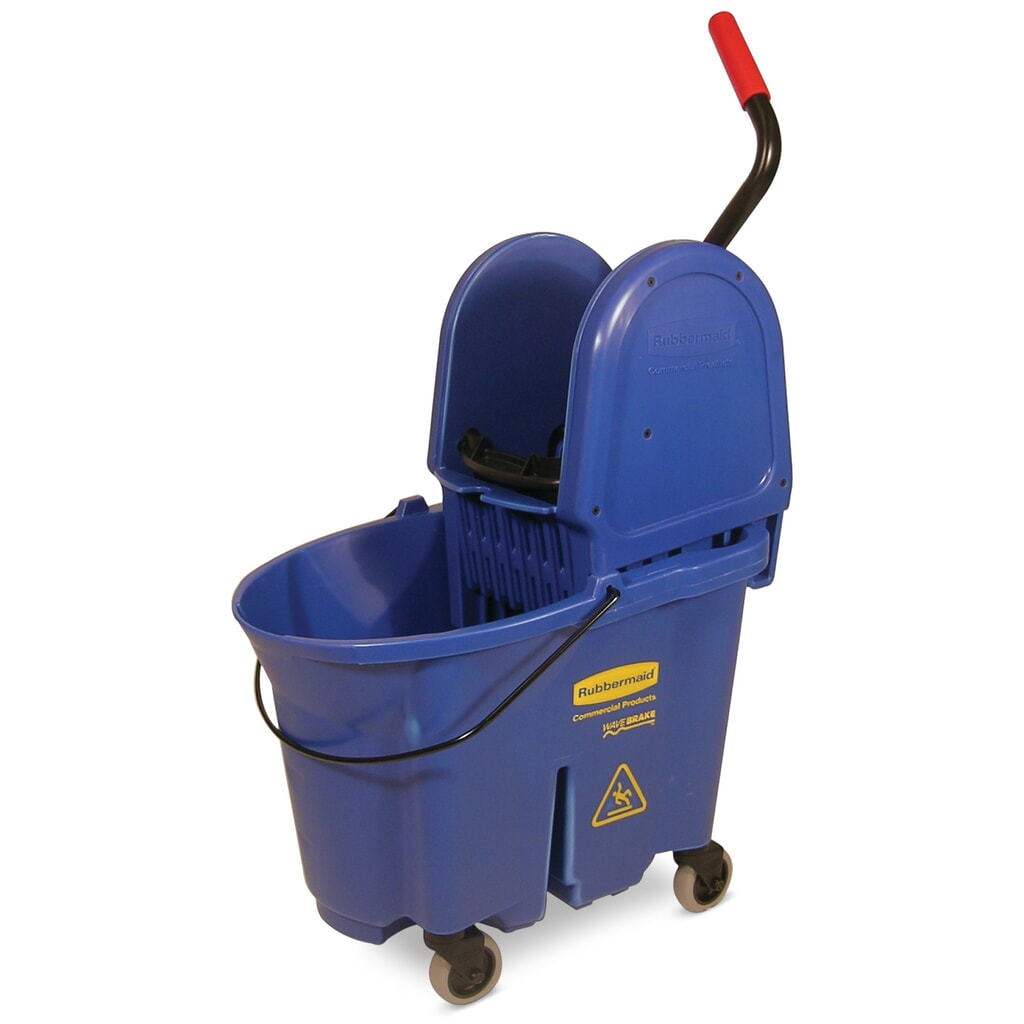 Seau à balai WaveBrake® Combo, presse avec levier central, 33 litres, bleu Illustration du produit: Seau à balai WaveBrake® Combo, presse avec levier central, 33 litres, bleu