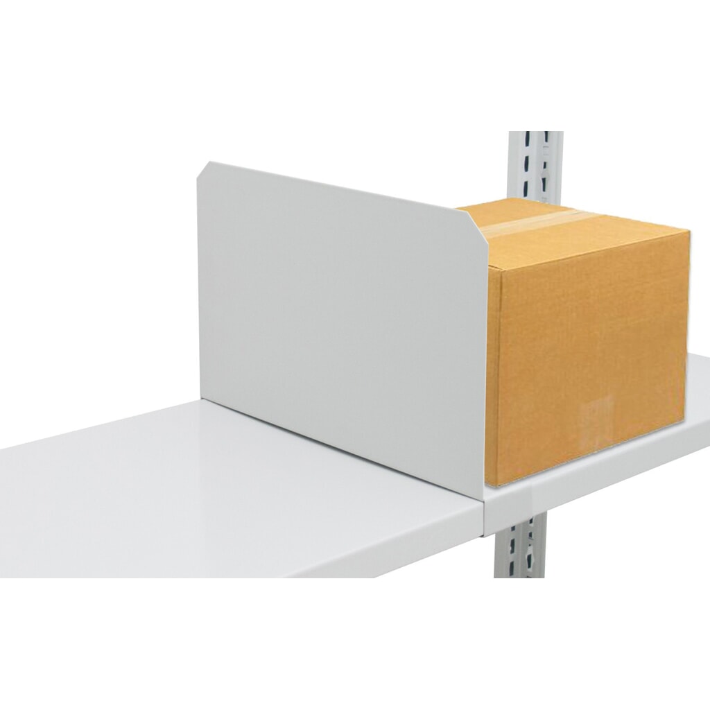 Séparateur pour rayonnage à tablettes SCHULTE, gris clair, convient pour tablette MULTIplus250/330, HxP 200 x 400 mm N° de l'image du produit 2 : Séparateur pour rayonnage à tablettes SCHULTE, gris clair, convient pour tablette MULTIplus250/330, HxP 200 x 400 mm