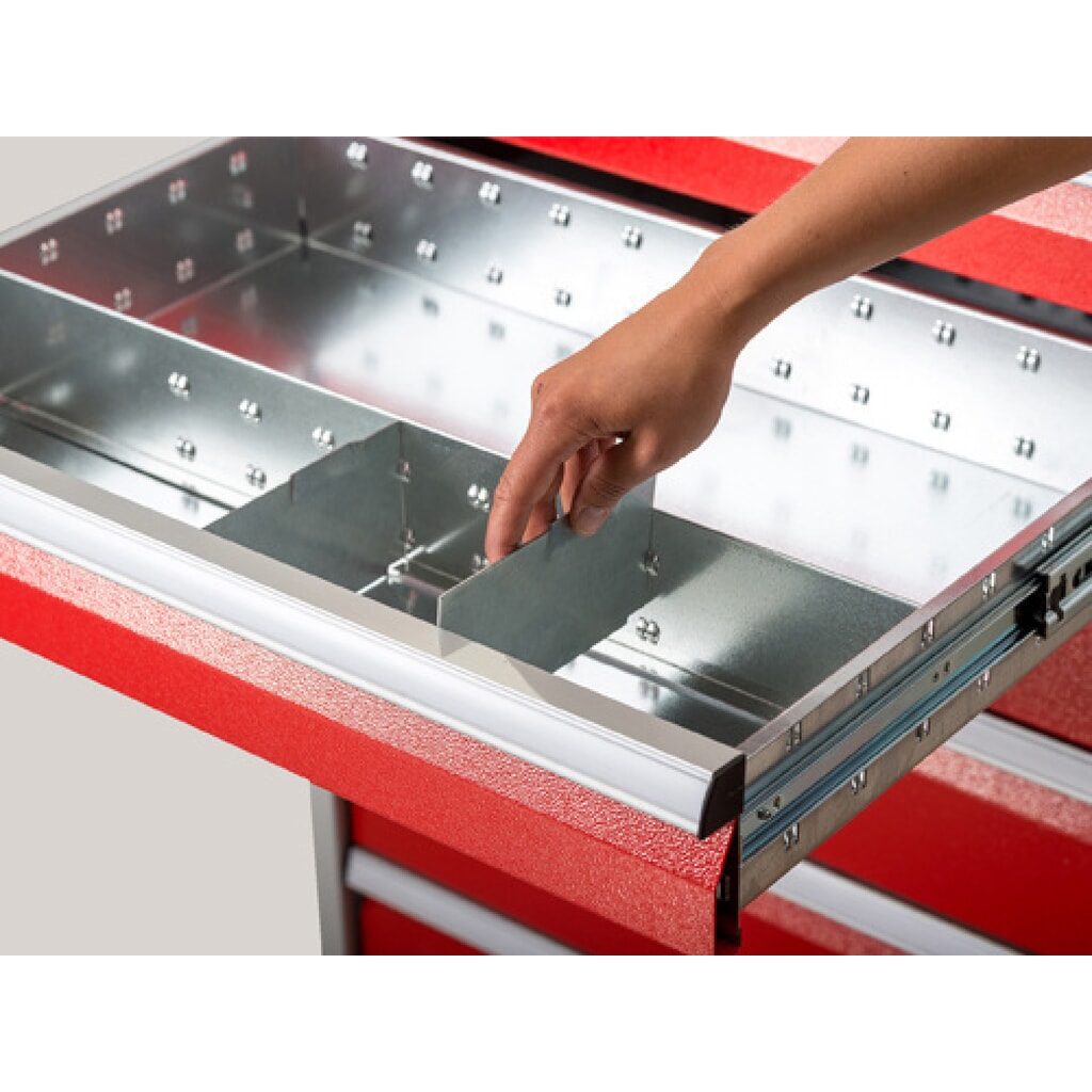 N° de l'image du produit 2 : Paroi de séparation pour servante d'atelier Bedrunka+Hirth, pour une hauteur de façade de 150 mm
