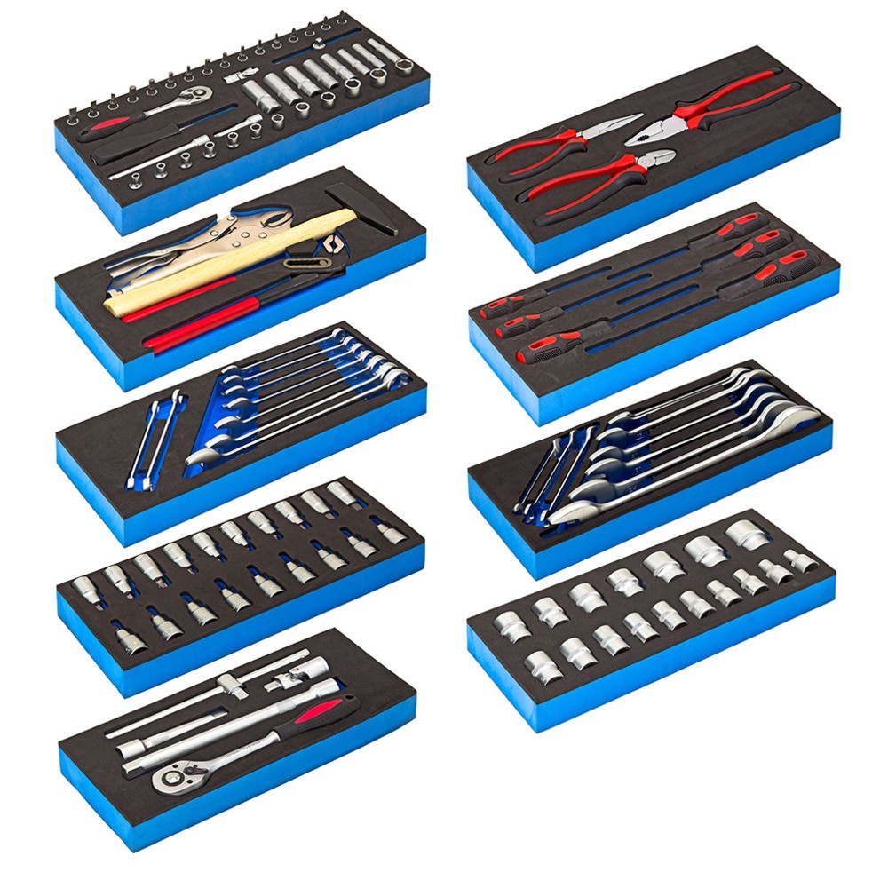 Numéro de l'image du produit 4: Servante d'atelier HEMMDAL, avec assortiment d'outils de 115 pièces, bleu