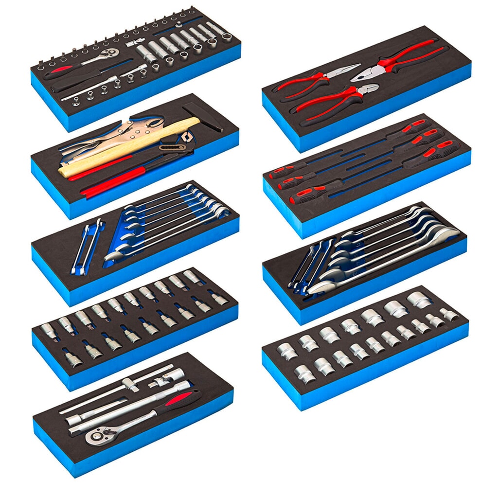 N° de l'image du produit 4 : Servante d'atelier HEMMDAL, avec assortiment d'outils de 115 pièces, bleu