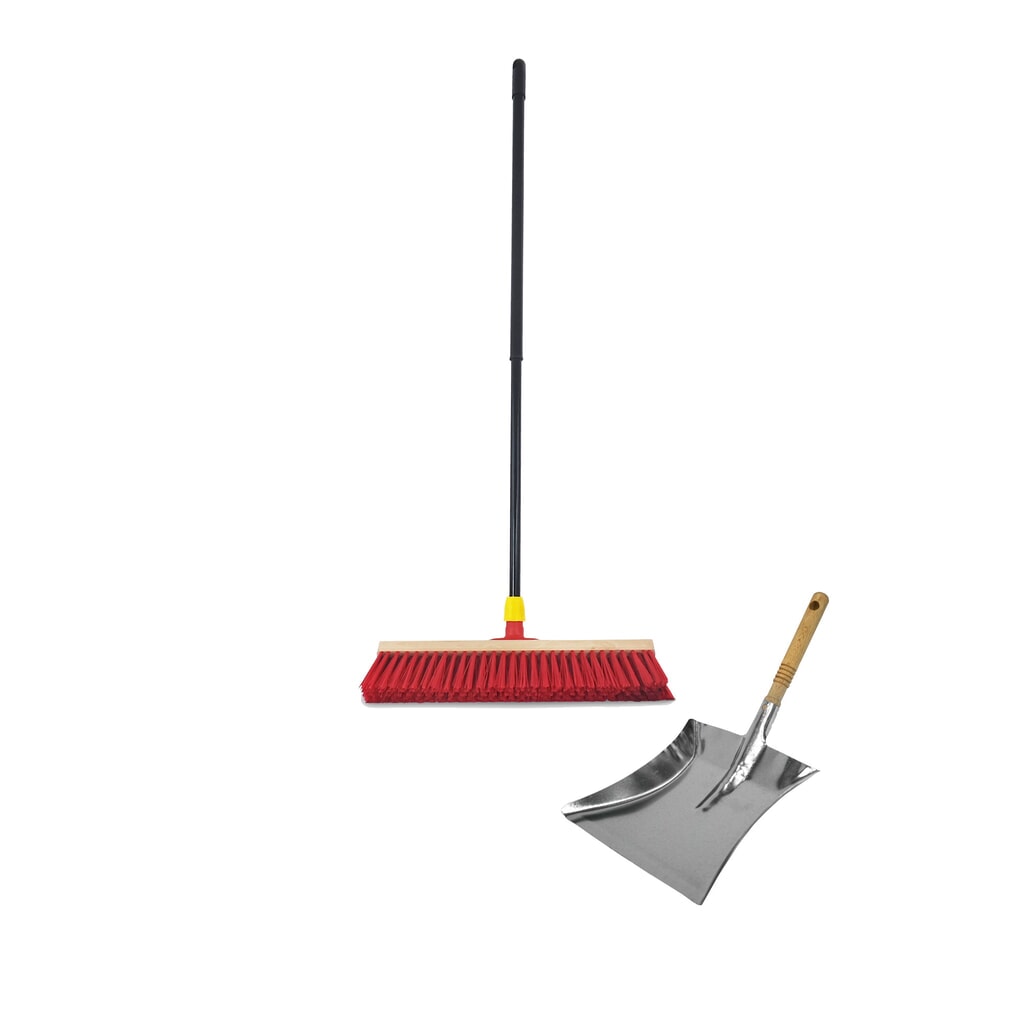 Kit de balais de rue Steinbock®, y compris balai et pelle à poussière Illustration du produit: Kit de balais de rue Steinbock®, y compris balai et pelle à poussière