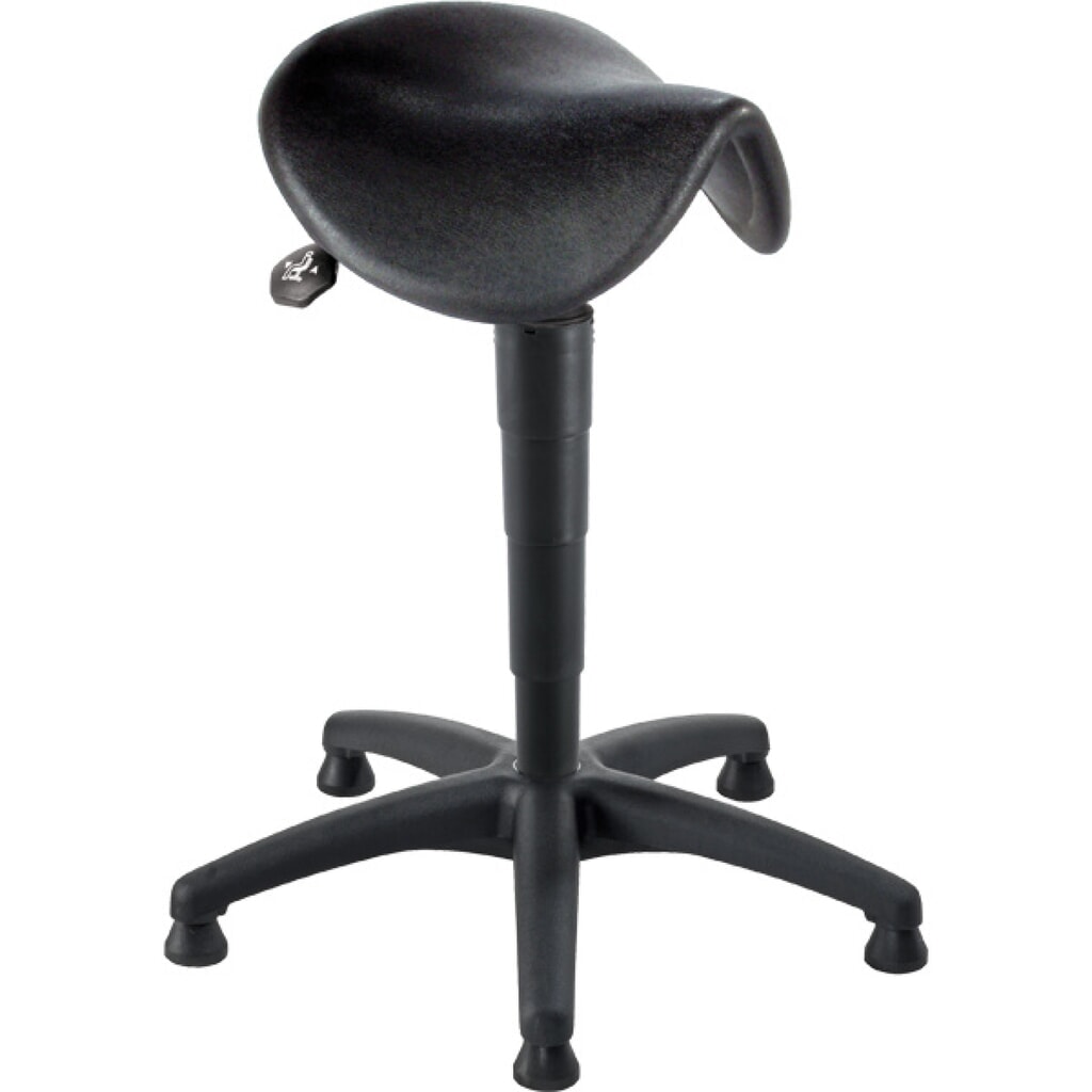 Siège assis-debout, assise-selle inclinable, hauteur d’assise 600 à 860 mm, patins Illustration du produit: Siège assis-debout, assise-selle inclinable, hauteur d’assise 600 à 860 mm, patins