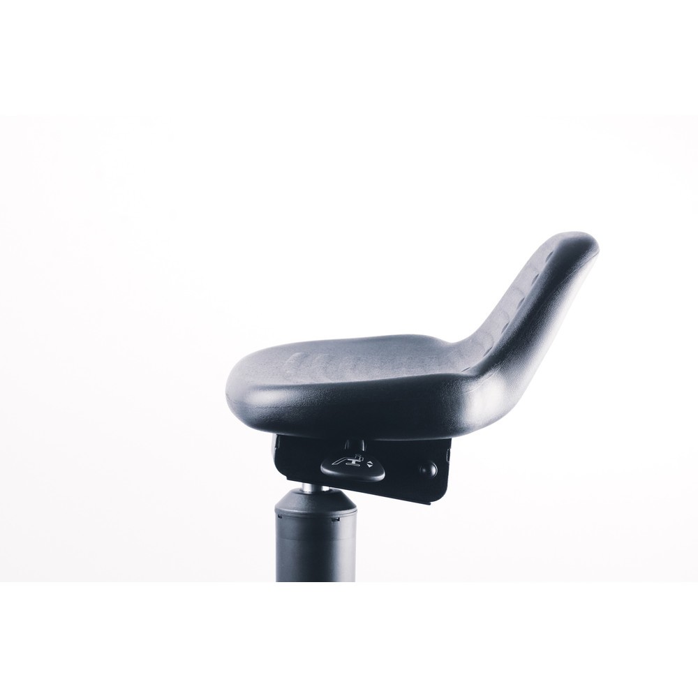 Numéro de l'image du produit 5: Siège assis-debout, assise en PU pivotante et inclinable, hauteur d’assise 620-890 mm, base acier, dossier court