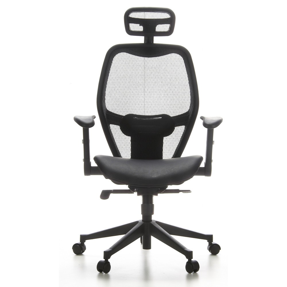 Illustration du produit: Siège de bureau / fauteuil de direction hjh OFFICE AIR PORT maille/cuir, noir