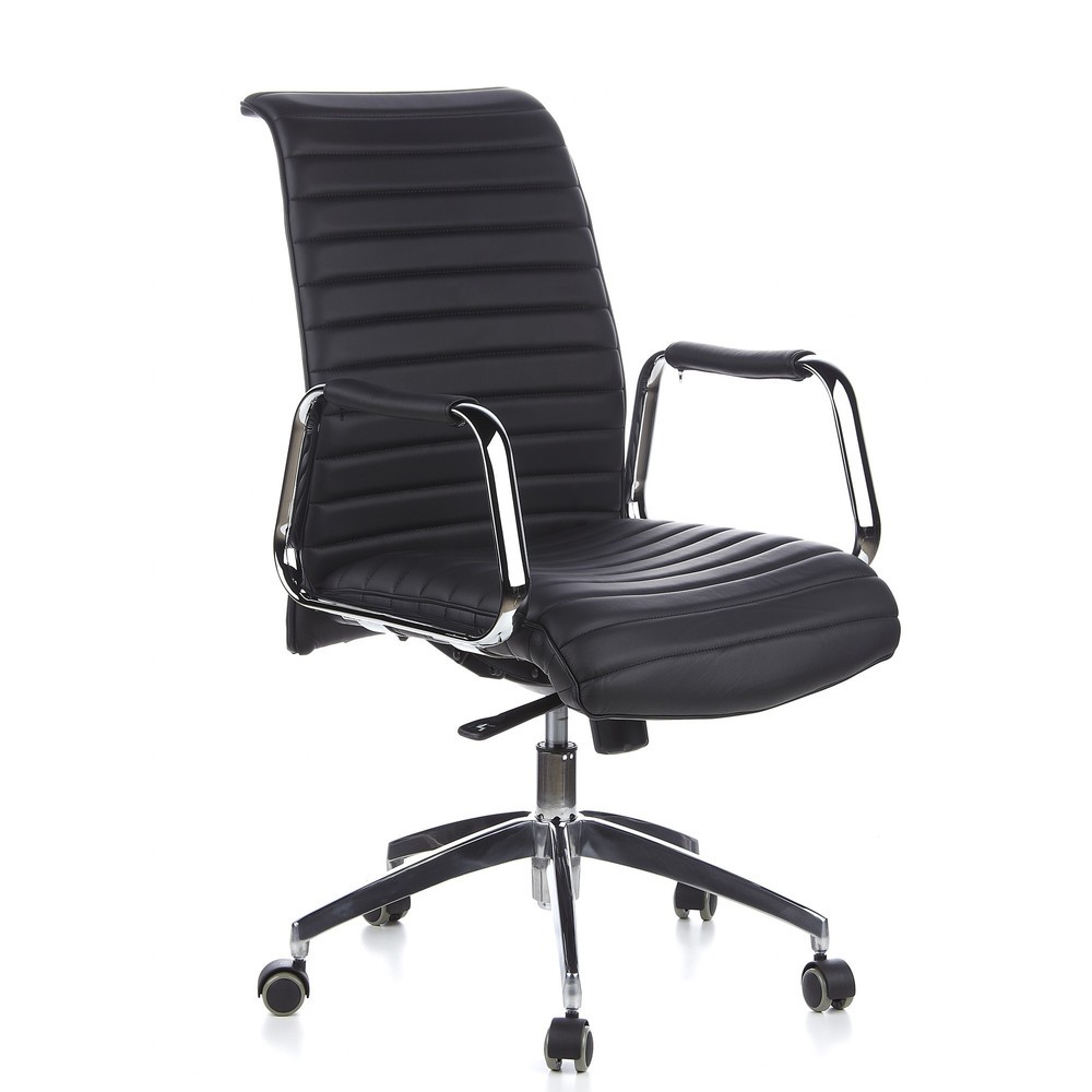 N° de l'image du produit 4 : Siège de bureau / fauteuil de direction hjh OFFICE ASPERA 10 cuir, noir