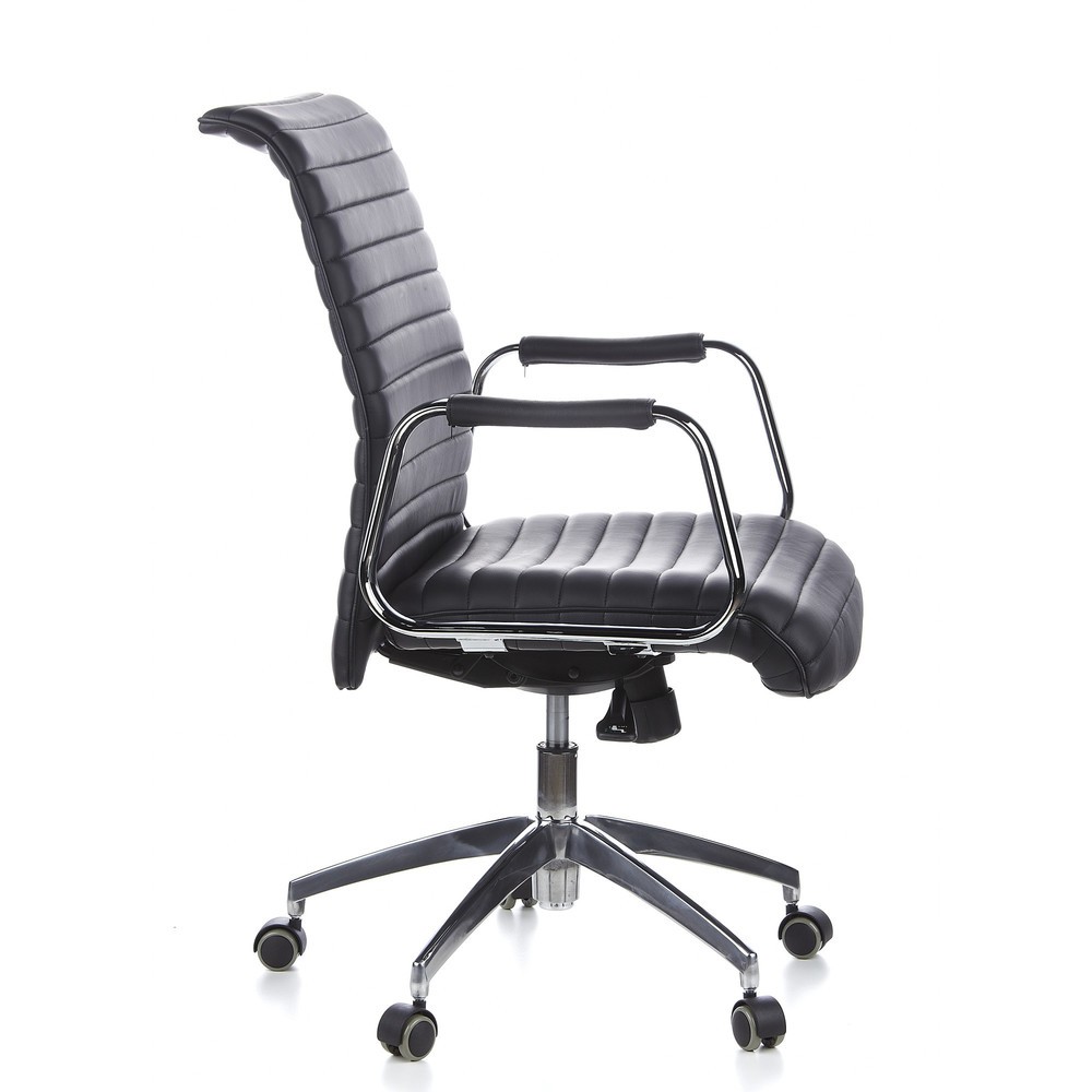 N° de l'image du produit 5 : Siège de bureau / fauteuil de direction hjh OFFICE ASPERA 10 cuir, noir