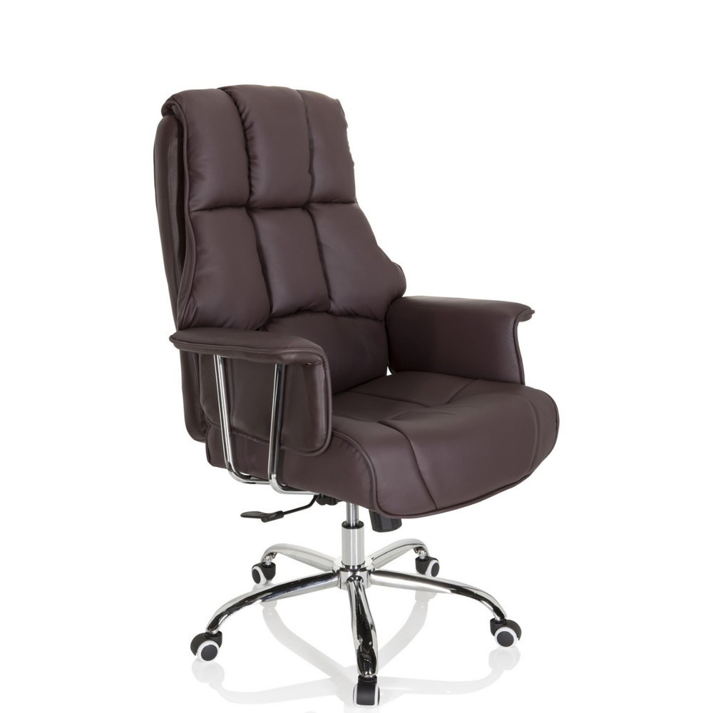 Numéro de l'image du produit 1: Siège de bureau / fauteuil de direction hjh OFFICE COMMANDER PU similicuir, marron
