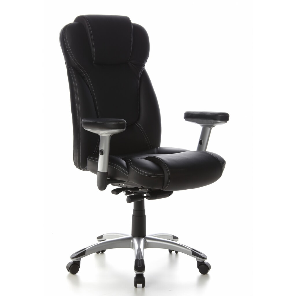 N° de l'image du produit 4 : Siège de bureau / fauteuil de direction hjh OFFICE EMBASSY 200 cuir, noir