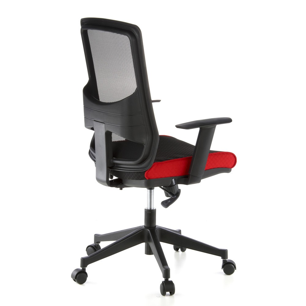 Siège de bureau / fauteuil de direction hjh OFFICE LAVITA tissu, noir/rouge N° de l'image du produit 4 : Siège de bureau / fauteuil de direction hjh OFFICE LAVITA tissu, noir/rouge
