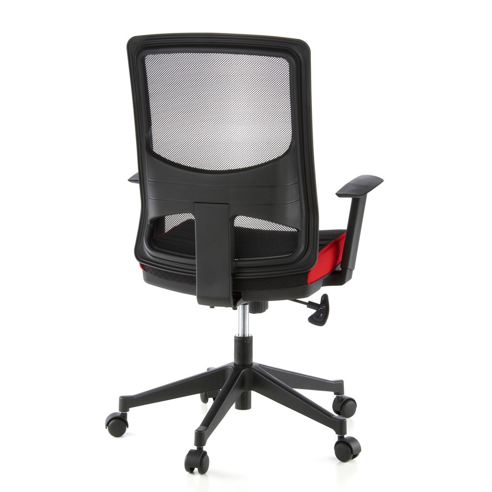 Siège de bureau / fauteuil de direction hjh OFFICE LAVITA tissu, noir/rouge N° de l'image du produit 5 : Siège de bureau / fauteuil de direction hjh OFFICE LAVITA tissu, noir/rouge