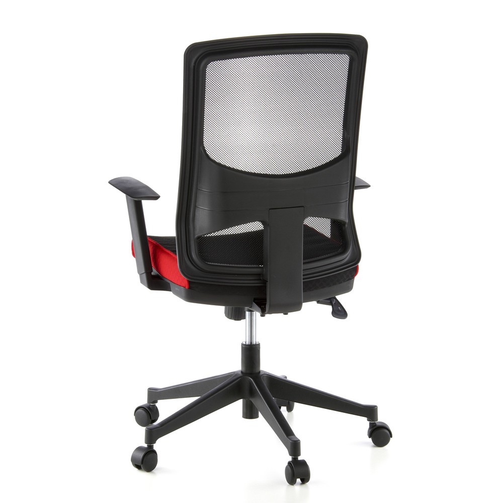 Siège de bureau / fauteuil de direction hjh OFFICE LAVITA tissu, noir/rouge N° de l'image du produit 6 : Siège de bureau / fauteuil de direction hjh OFFICE LAVITA tissu, noir/rouge