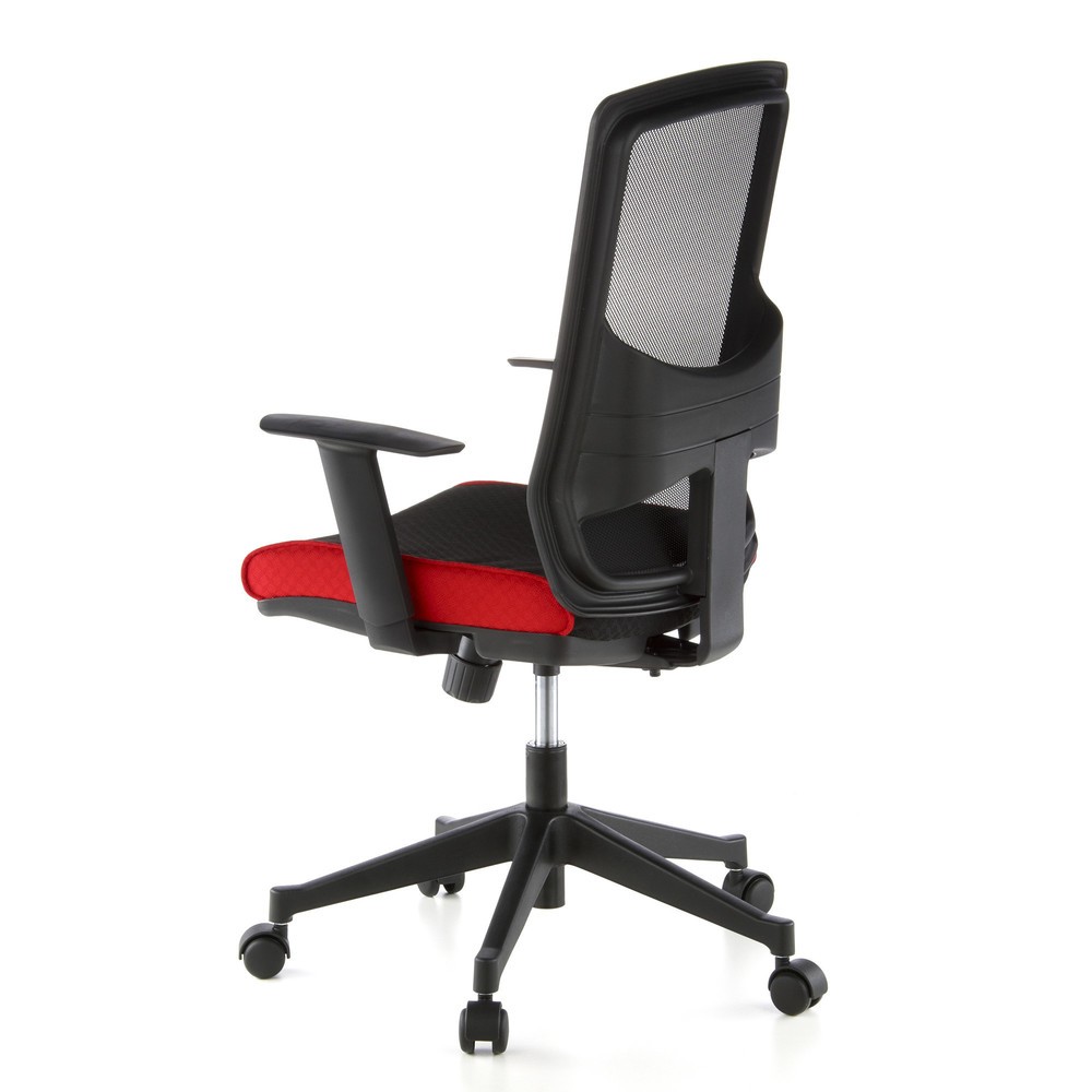 Siège de bureau / fauteuil de direction hjh OFFICE LAVITA tissu, noir/rouge N° de l'image du produit 7 : Siège de bureau / fauteuil de direction hjh OFFICE LAVITA tissu, noir/rouge