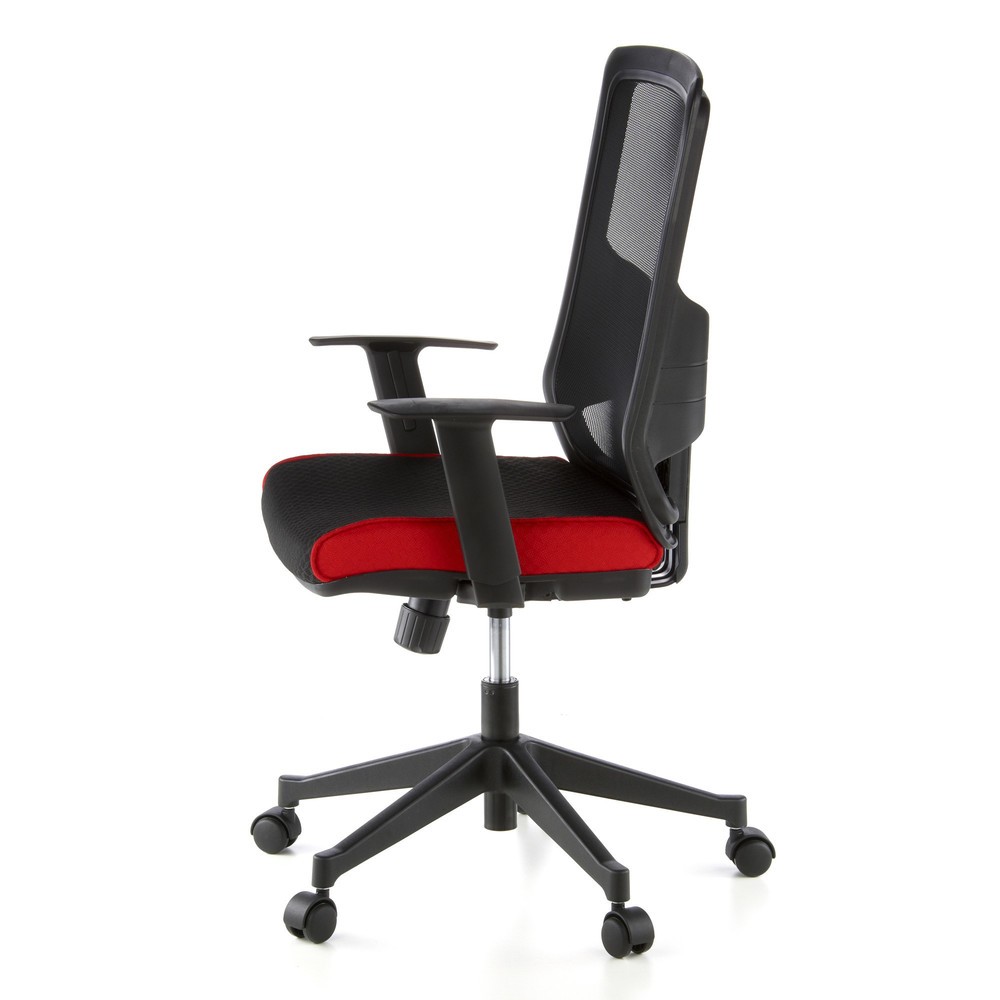 Siège de bureau / fauteuil de direction hjh OFFICE LAVITA tissu, noir/rouge N° de l'image du produit 8 : Siège de bureau / fauteuil de direction hjh OFFICE LAVITA tissu, noir/rouge