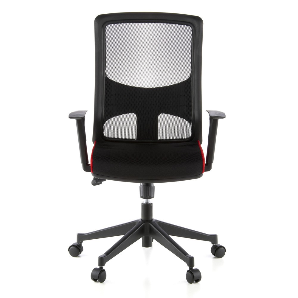 Siège de bureau / fauteuil de direction hjh OFFICE LAVITA tissu, noir/rouge N° de l'image du produit 1 : Siège de bureau / fauteuil de direction hjh OFFICE LAVITA tissu, noir/rouge