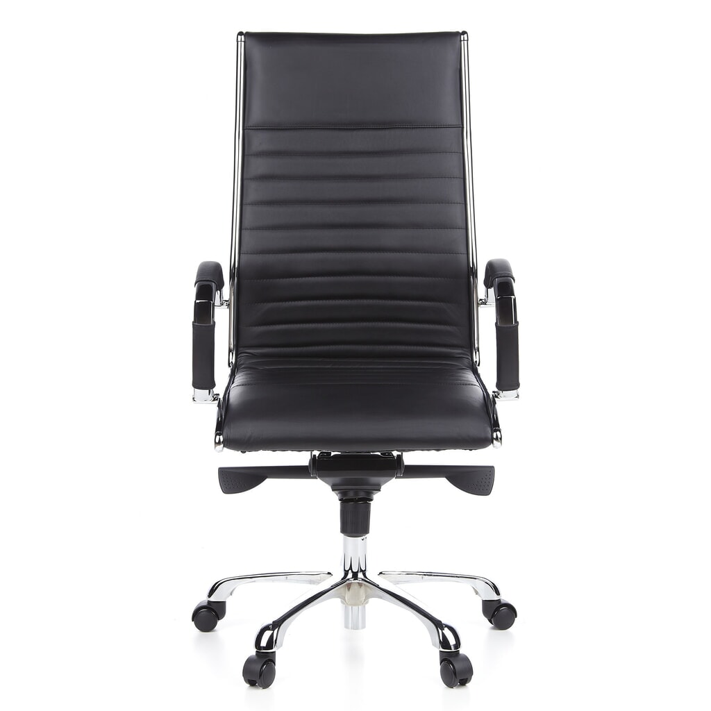 Siège de bureau / fauteuil de direction hjh PARMA 20 cuir, noir Illustration du produit: Siège de bureau / fauteuil de direction hjh PARMA 20 cuir, noir