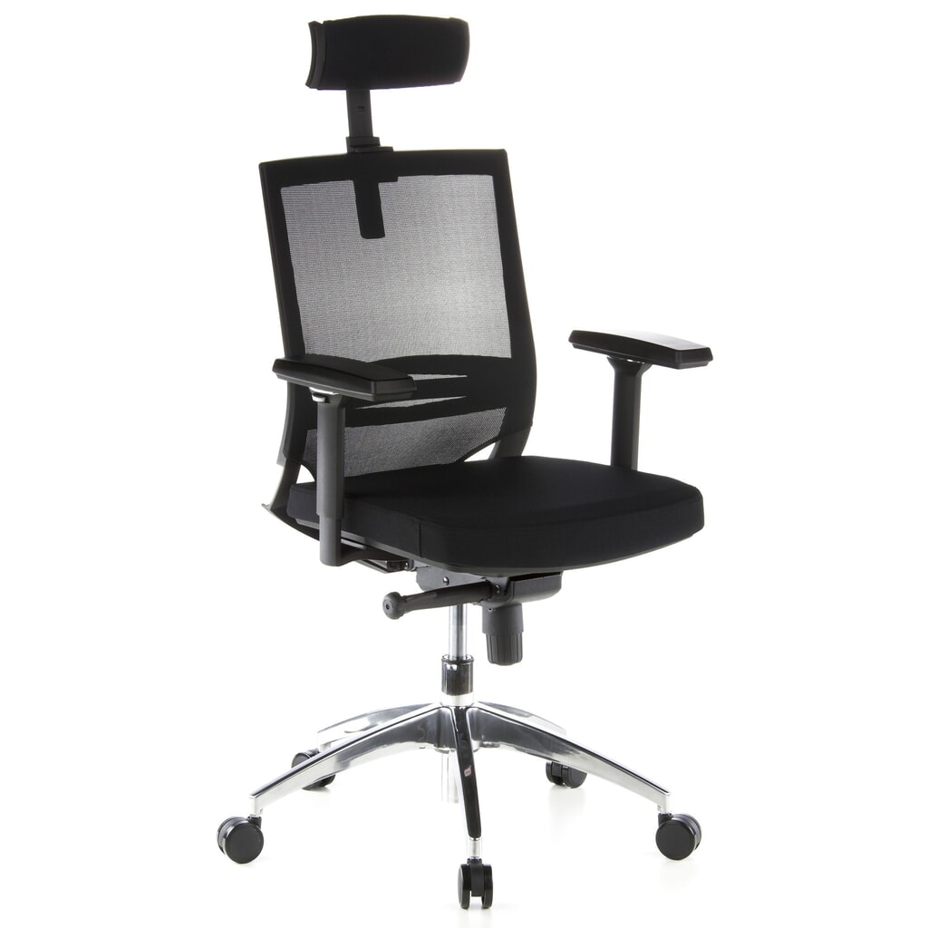 Siège de bureau / fauteuil de direction hjh OFFICE PORTO MAX tissu, noir N° de l'image du produit 3 : Siège de bureau / fauteuil de direction hjh OFFICE PORTO MAX tissu, noir