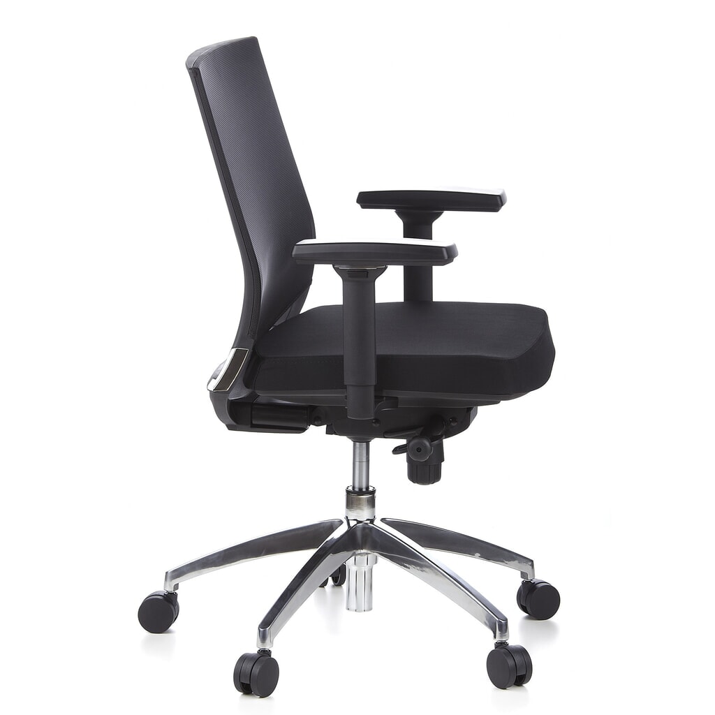 N° de l'image du produit 5 : Siège de bureau / fauteuil de direction hjh OFFICE PORTO PRO tissu, noir