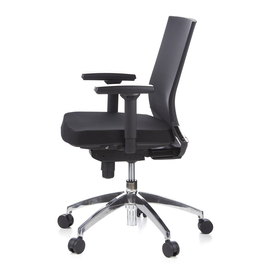 N° de l'image du produit 10 : Siège de bureau / fauteuil de direction hjh OFFICE PORTO PRO tissu, noir