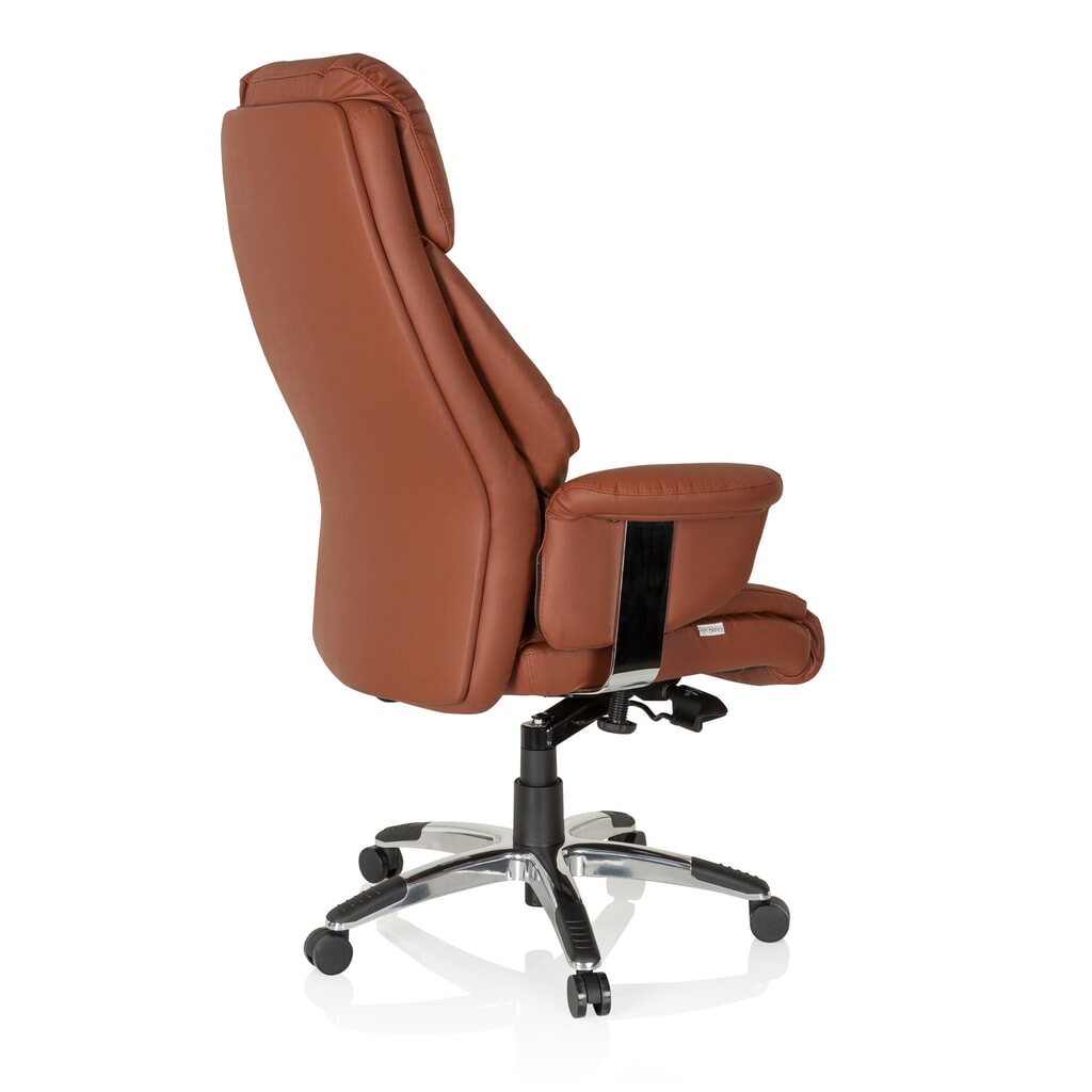 Siège de bureau / fauteuil de direction hjh OFFICE PRADO cuir, marron N° de l'image du produit 6 : Siège de bureau / fauteuil de direction hjh OFFICE PRADO cuir, marron