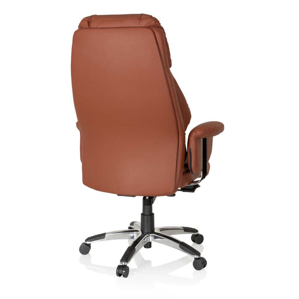 Siège de bureau / fauteuil de direction hjh OFFICE PRADO cuir, marron N° de l'image du produit 7 : Siège de bureau / fauteuil de direction hjh OFFICE PRADO cuir, marron