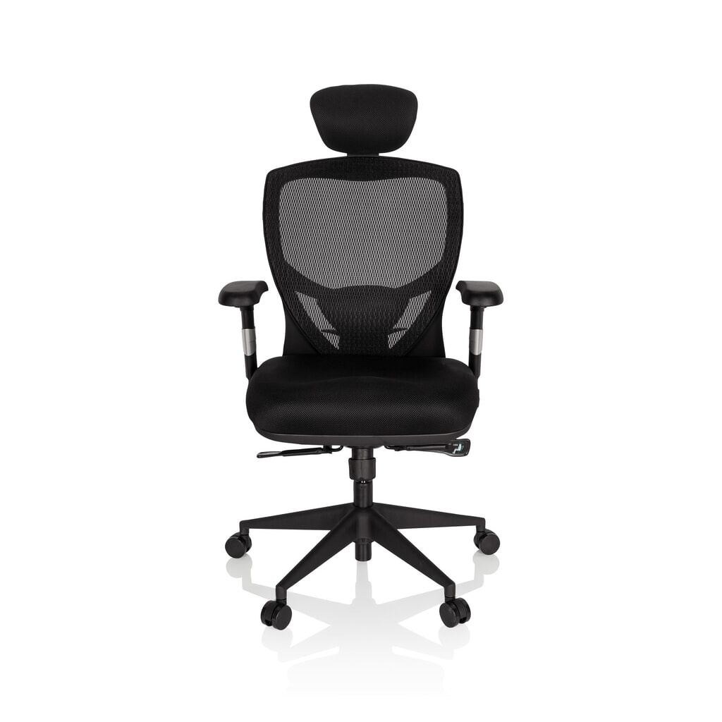 Siège de bureau / fauteuil de direction hjh OFFICE VENUS BASE tissu, noir Illustration du produit: Siège de bureau / fauteuil de direction hjh OFFICE VENUS BASE tissu, noir
